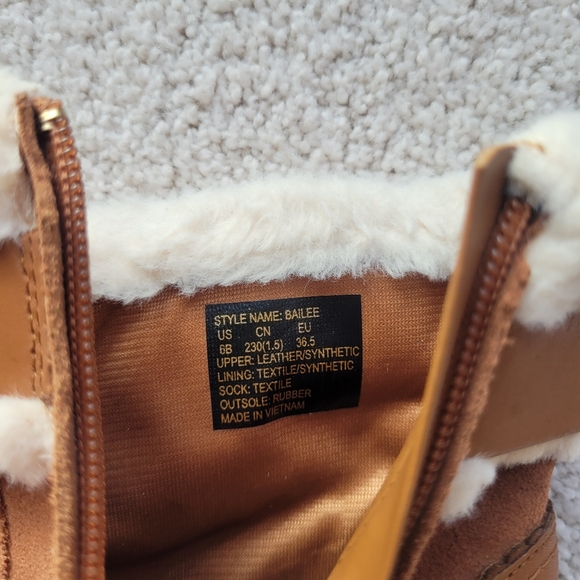 Kate Spade Bailee Winter Boots with Cream Fur Warm Gingerbread Color Size 6 - Picture 11 of 11